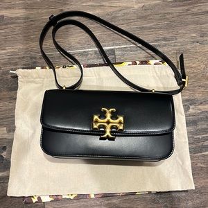 Tory Burch Eleanor Small Leather Shoulder in Black